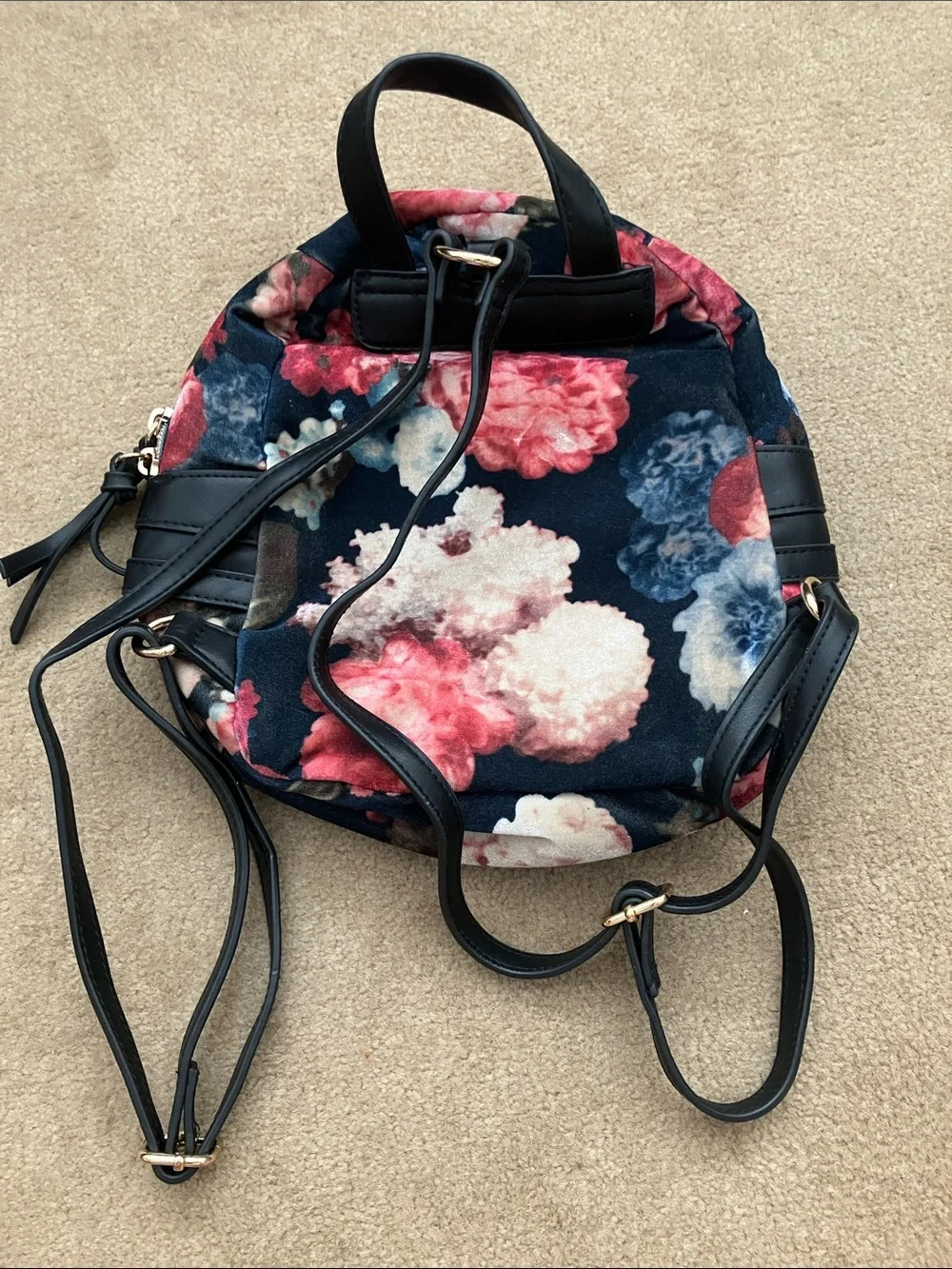 Floral print mini backpack